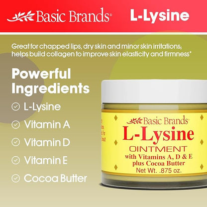 Basic Brands L-Lysine Ointment, Cold Sore 0.875 oz 1)