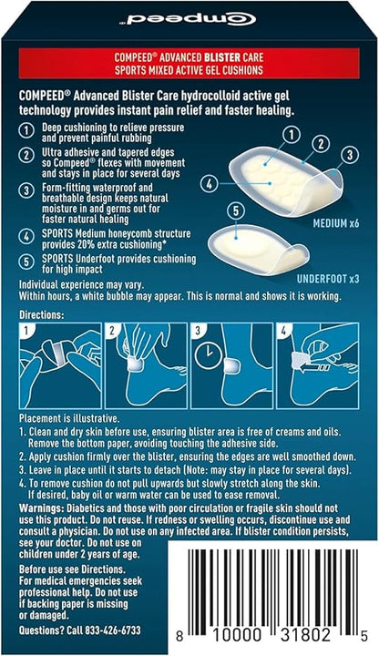 Compeed Advanced Blister Care 9 Count (2 Packs),