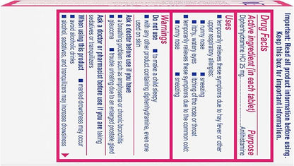 Benadryl Ultratabs Antihistamine Allergy Relief Medicine, 100 ct