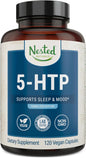Nested Naturals 5-HTP 100 mg (5-hydroxytryptophan) 5HTP Supplement 120 Non-GMO,