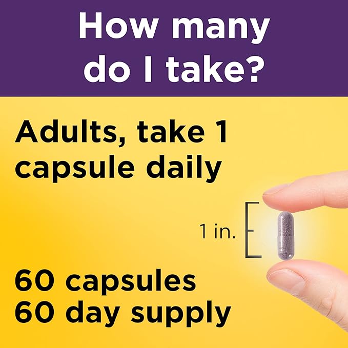 Nature Made Elderberry 400 mg Extract 60 Capsules, 60 Day