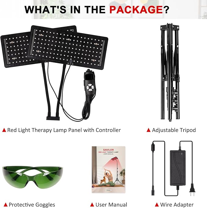 Red Light Therapy Lamp, Infrared Light 660nm Red 850nm Near
