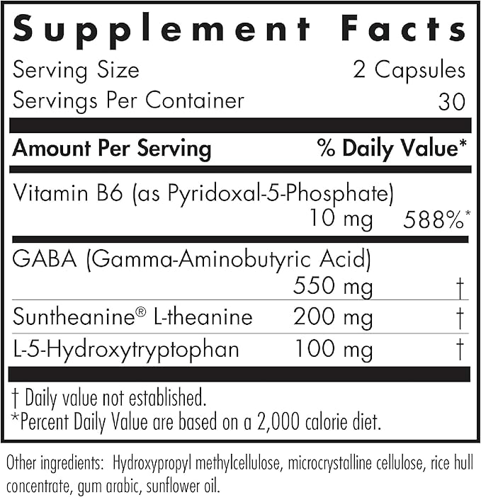 Allergy Research Group Zen Sleep Supplement P5P, 5-HTP, 5-HTP, GABA, 60 Count