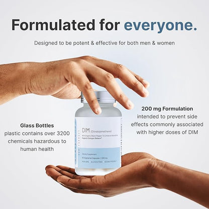 DIM (Diindolylmethane) Supplement | 60-Day Supply | Plastic-Free | Quality Ingredient Testing | Hormonal Balance | PCOS | Menopause | Hormonal Acne | Estrogen Balance