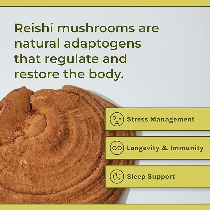 Naturealm - Reishi Powder - Natural 2.1 Ounce, 60-Day Supply