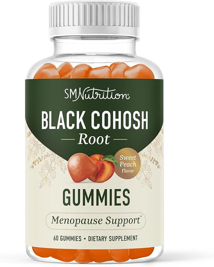 Black Cohosh Gummies for Women 50mg Black 60 Gummies