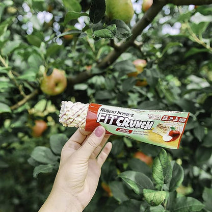 FITCRUNCH Snack Size Protein Bars, 6-Layer Baked Bar, 3g of Sugar & Soft Cake Core (18 Bars, Apple Pie)