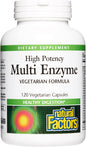 Natural Factors, High Potency Multi Enzyme 120 Capsules