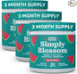 Simply Blossom Nutrition Daily Greens & Superfood Powder + Collagen + Probiotics for Women's Digestive Health & Bloating Relief. Help Your Health Bloom - 3 Month Supply - Watermelon