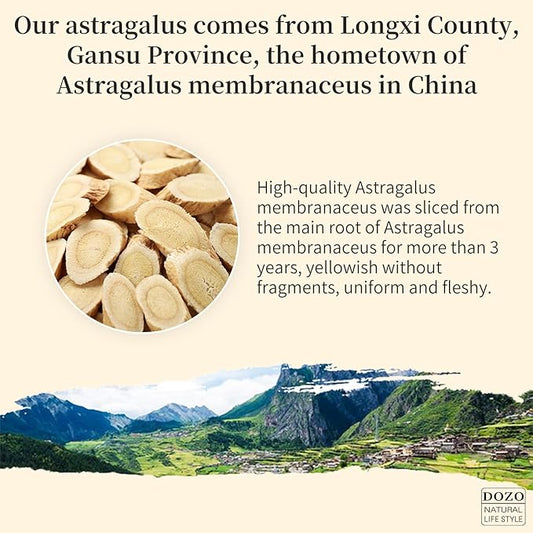 DOZO Astragalus Slice Radix Astragalus Root 300g/10.5oz