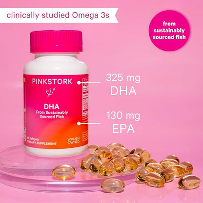Pink Stork Prenatal DHA 540 mg 3 Fish 60 Softgels