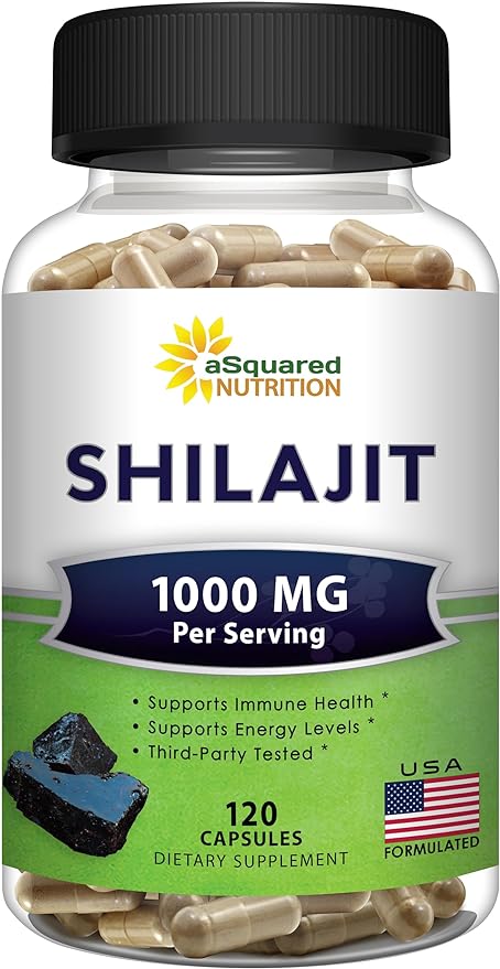 aSquared Nutrition Shilajit 1000mg 120 Capsules