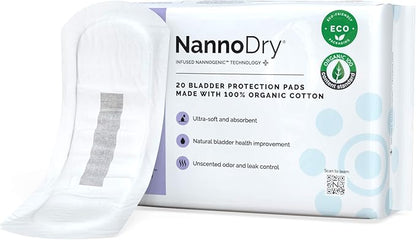 Natural Incontinence Pads (20 Count 4) - 12" Long