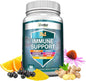 7 in 1 Immune Support Supplement with Vitamin C, D3, Zinc 50mg, Quercetin, Echinacea Purpurea, Sambucus Elderberry and Ginger for Complete Immune Defense - 60 Capsules (1 Bottle)