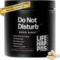 Life Happns Do Not Disturb Sleep Aid for Adults Natural Supplement with L-Theanine, Magnesium, Passion Flower & Evodia Fruit for Restorative Sleep Melatonin-Free, Non Habit-Forming, 60 Capsules