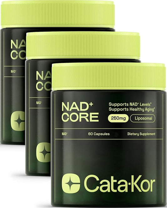 NMNH Supplement Alternative - Liposomal NAD CORE LipoNAD 250mg - 90-Day Supply - Pack of 3 - High Purity NAD Supplement for Anti-Aging, Energy, Focus - 60 Capsules