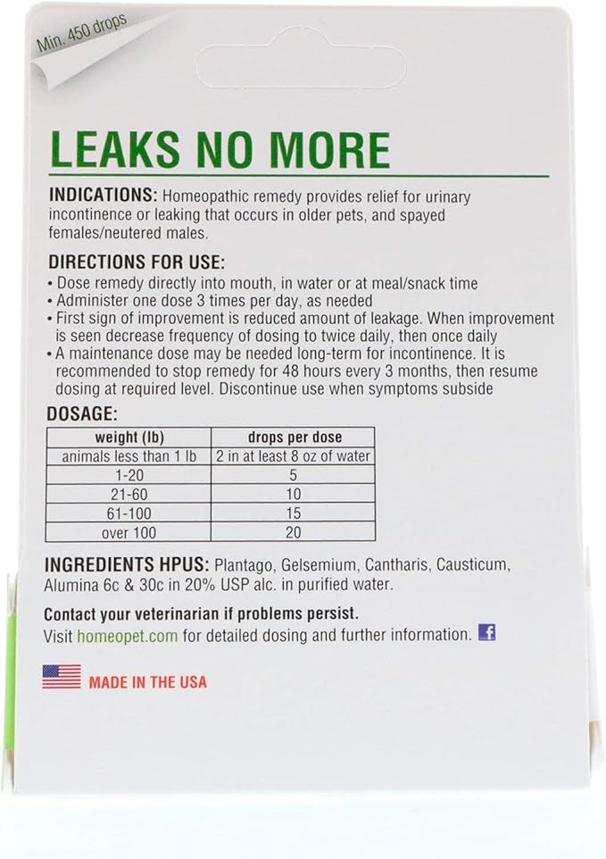 HomeoPet Leaks No More 15 ml