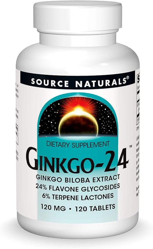 Source Naturals Ginkgo-24 120 mg 120 Tablets