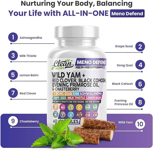 Clean Nutra Wild Yam Root Capsules
