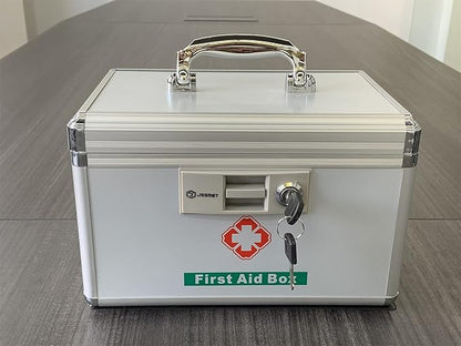 Jssmst Locking Medicine Box 11.4 x 8.1 x7.4 x7.4 Inches, New(MC14020)