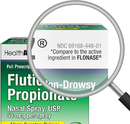 HealthA2Z® Fluticasone Propionate Nasal Spray| 50 24 Hour 72 Sprays 0.38 fl (11.1mL) |