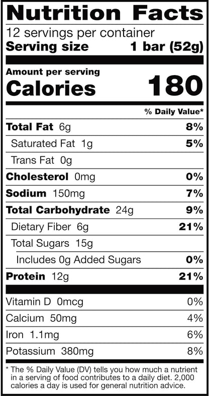 RXBAR Protein Bars, Protein Snack, Snack Bars, Blueberry, 22Oz Box (12 Bars)