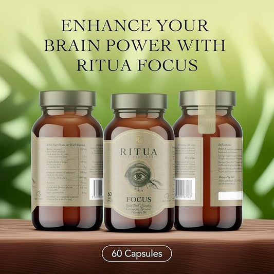 Wellness Nootropic Mushroom Supplement, Brain Supplement to Enhance Memory, Focus and Concentration, Contains Bacopa, Gingko, Cordyceps, Vitamin B6 & Tyrosine, 60 Mushroom Capsules for Adults