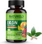 NATURELO Vegan Iron Supplement with Vitamin 90 Mini