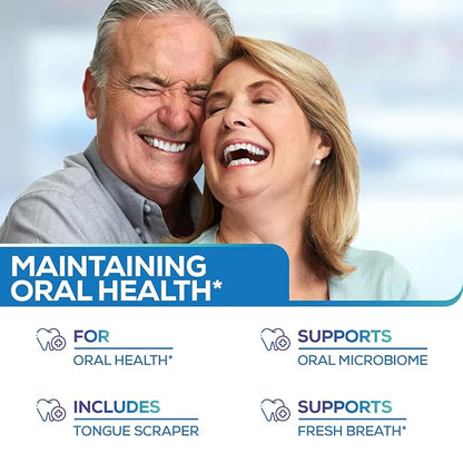 Oral Probiotics & Tongue Scraper 6 Probiotic M18 - 60 Chewable