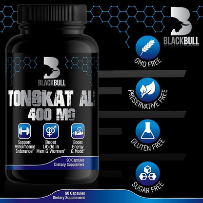 Tongkat Ali Extract 400 Mg- Eurycoma 90 Capsules, 45 Days