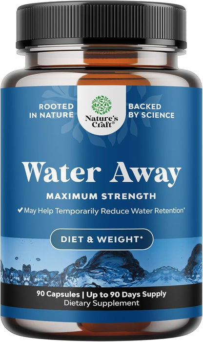 Water Away Pills Maximum Strength 90 Servings