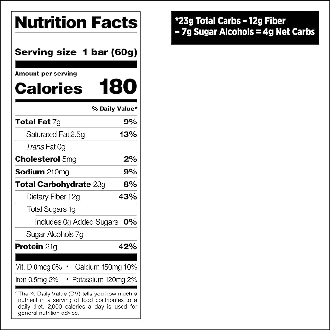 Quest Nutrition S'mores Protein Bar, 31g Protein, 4g Net Carbs, 1g Sugar, Gluten Free, Keto Friendly, 4 Count