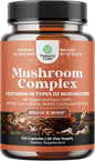 Extra Strength Mushroom Complex Capsules 10X Lions 1330mg Adaptogenic (2 Months)