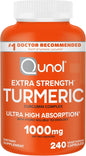 Qunol Turmeric Curcumin Supplement, Turmeric 1000mg 240 Count 1)