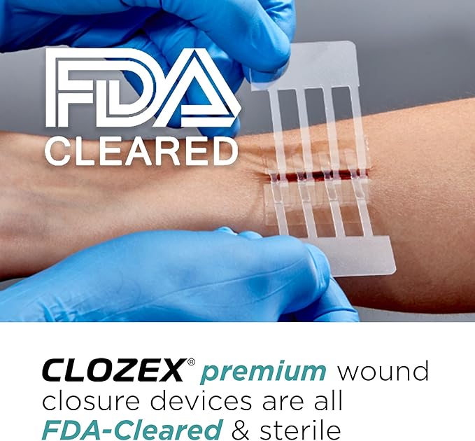 Clozex Pediatric Laceration Closures 3 Individual 2 3/8 3/8 Inches