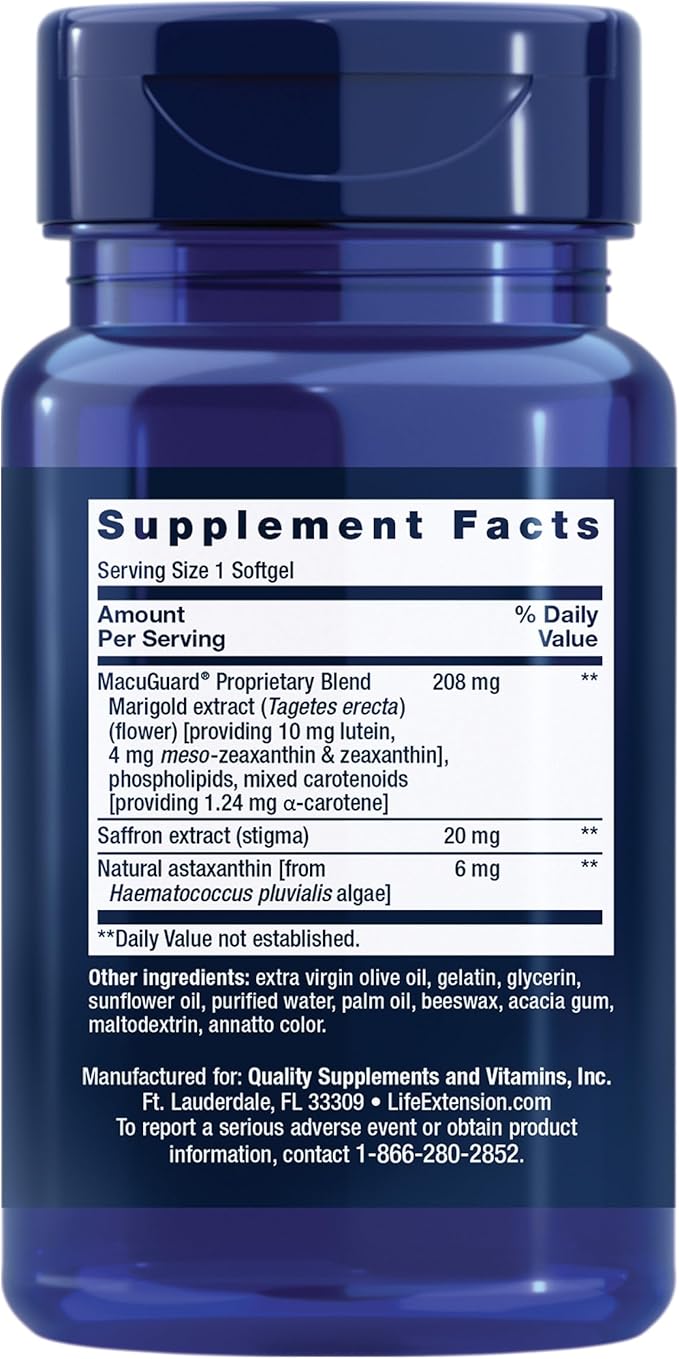 Life Extension Macuguard Ocular Support 60 Count 1)