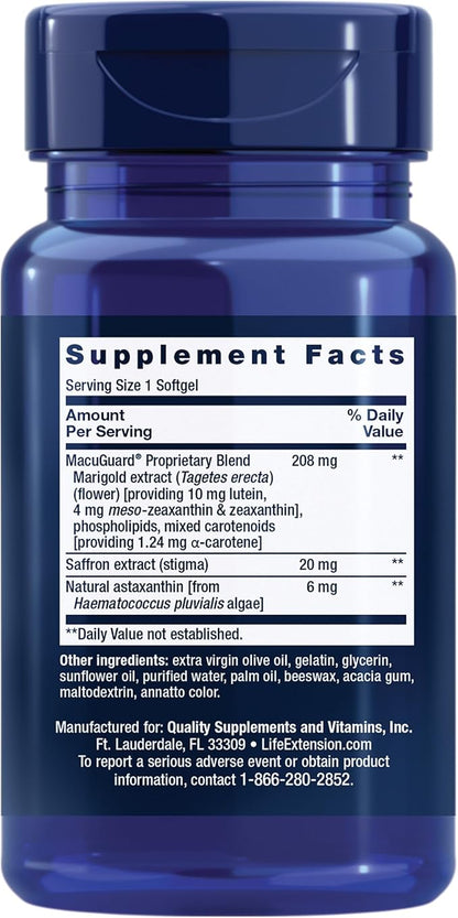 Life Extension Macuguard Ocular Support 60 Count 1)