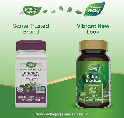 Nature's Way Kidney Bladder Premium Blend, 900 mg 2-Capsule Serving, 100 Capsules