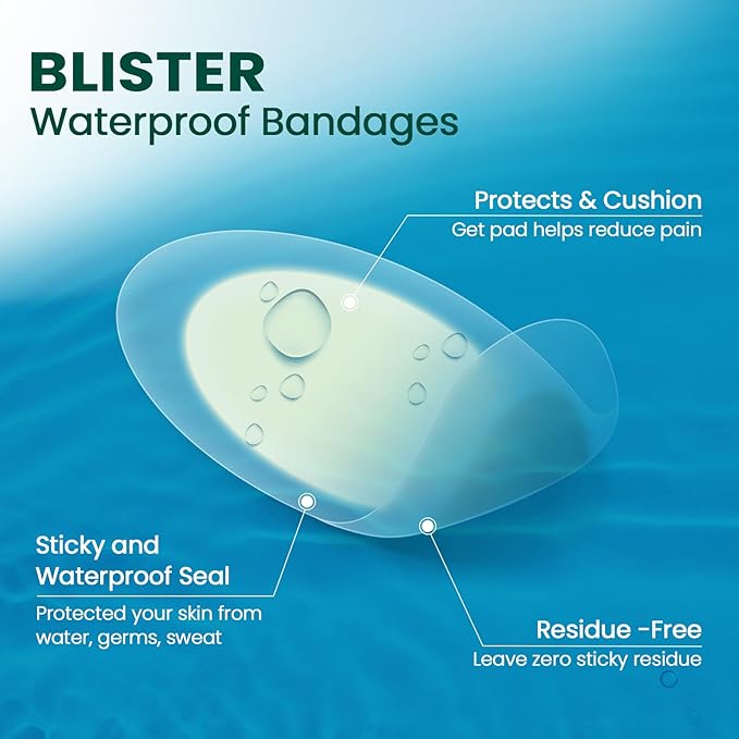 Gel Blister Bandages Blister Pads 15ct Upgraded