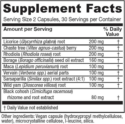 Vitanica FemRebalance, Hormone Balance Support for Women, Vegan, 60 Capsules