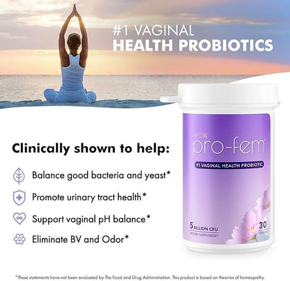 Pro-Fem #1 Vaginal Health Probiotic 7 Days 30 Capsules 6-Pack
