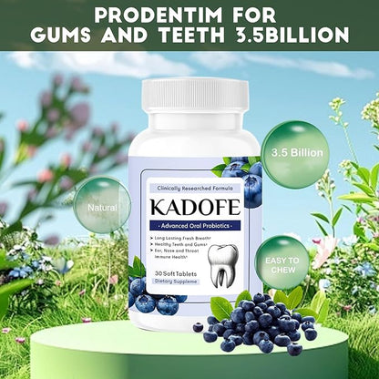 Oral Probiotics for Gums and Teeth Health & Fresh Breath, 3.5 Billion Advanced Oral Probiotics for Mouth Bad Breath, Chewable Probiotic Formula 30 Tablets (Mixed-4pcs)