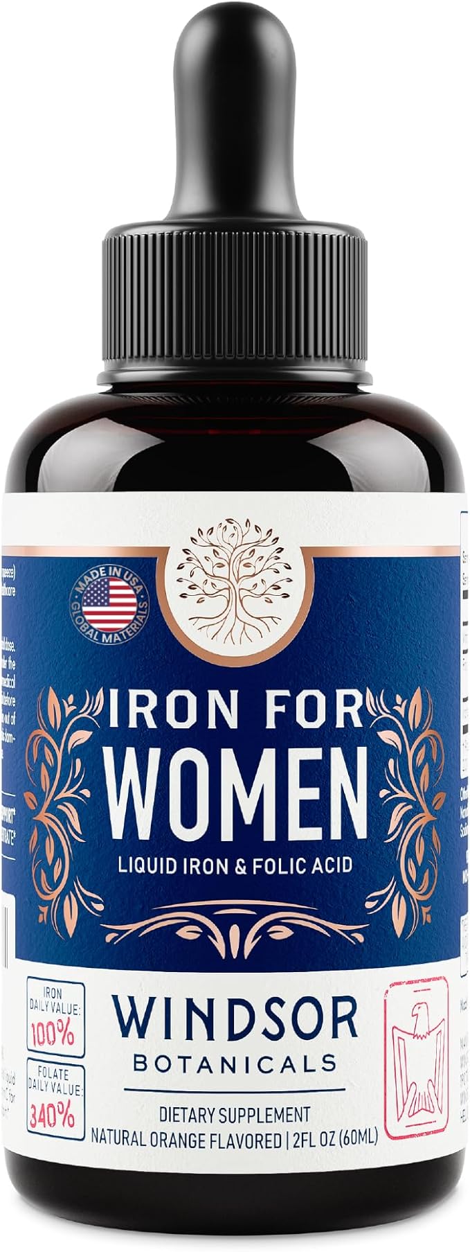 Liquid Iron Supplement for Women 2-Pack 2x2oz