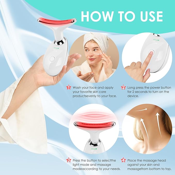 Facial Massager Red-Light-Therapy-for-Face and Neck, Face 7 Color