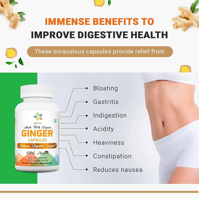 Organic Aura Ginger Capsules. Made