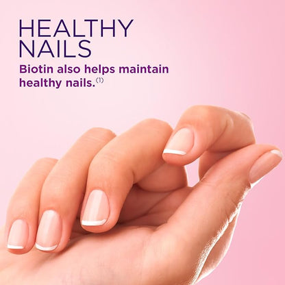 Nature's Bounty Optimal Solutions Hair, Skin and Nails Gummies with Biotin, 25000 mcg, Strawberry Flavored, 200 Count (Pack of 2)