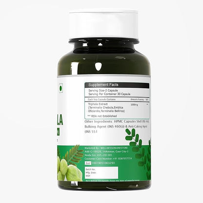 Triphala 1000mg I 60 Capsules