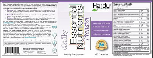 Daily Essential Nutrients Prenatal: The Most Complete Prenatal Supplement for Pregnant and Nursing Mothers - Broad Spectrum Micronutrients
