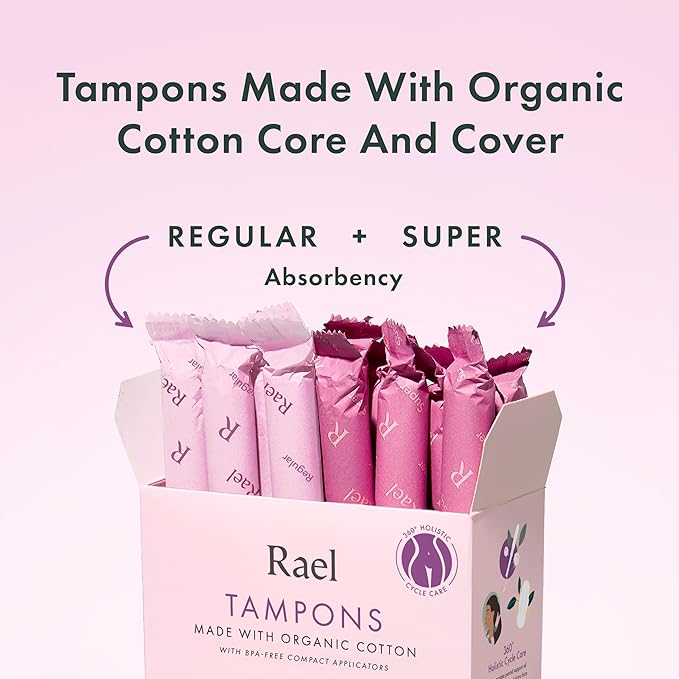 Rael Tampons, Compact Applicator Tampon Made (36 Count,