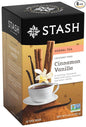 Stash Tea Cinnamon Vanilla Herbal Tea - Naturally Caffeine Free, Non-GMO Project Verified Premium Tea with No Artificial Ingredients, 18 Count (Pack of 6) - 108 Bags Total